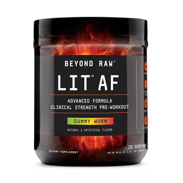 LIT AF Formula preworkout cu aroma de jeleuri (459.6 grame), GNC